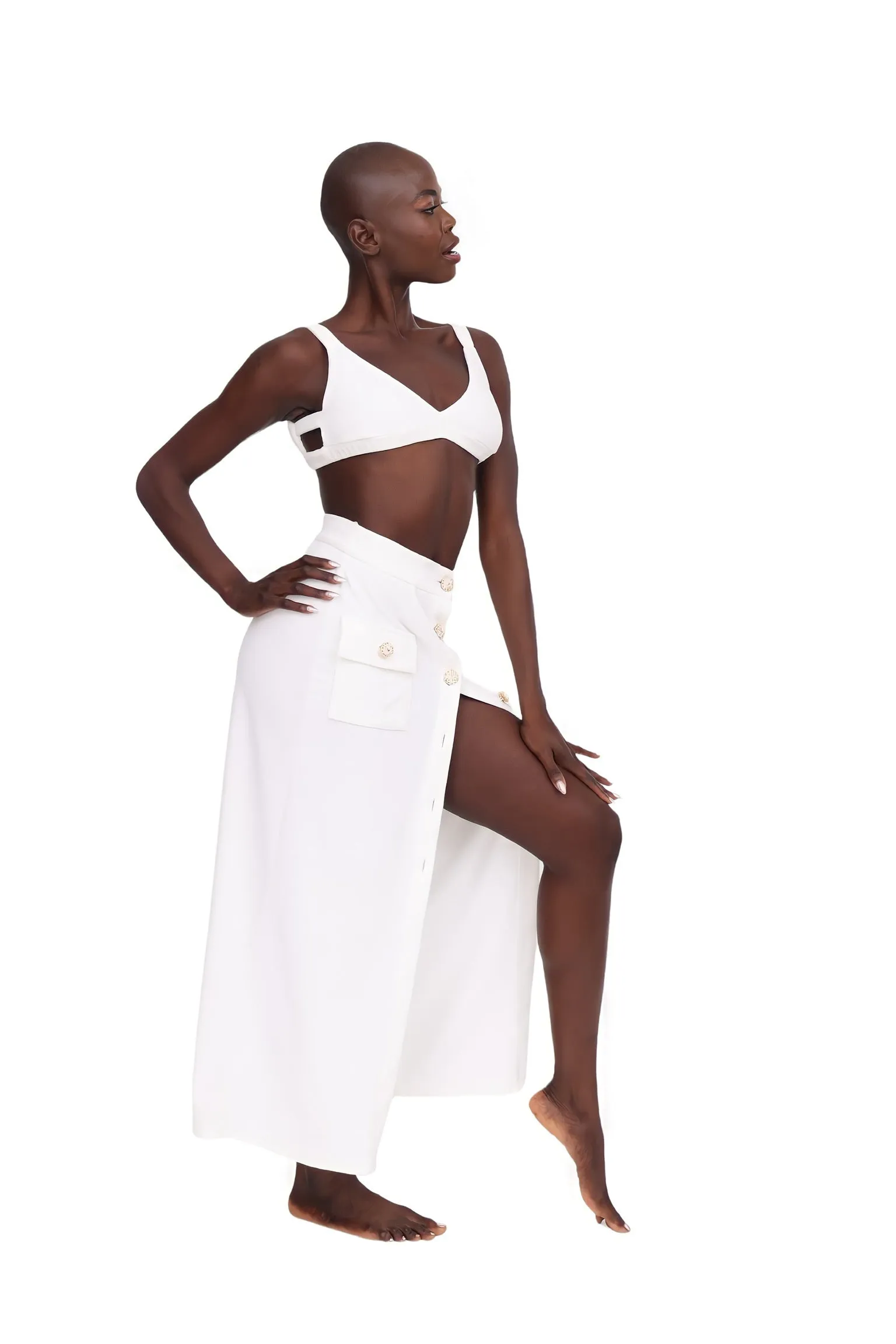 Bimini French Terry Midi Skirt