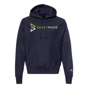 BMV-K001-NVY - BEASTMODE MENS BASIC LOGO PULLOVER HOODY WHT