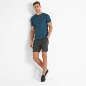 Boyton Mens Tech Short Sleeve Top - Petrol Green Marl