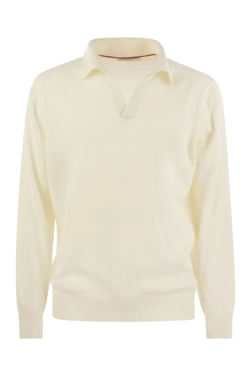 BRUNELLO CUCINELLI Luxury Cashmere Polo Neck Sweater for Men