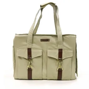 Buckle Tote Dog Carrier in Beige