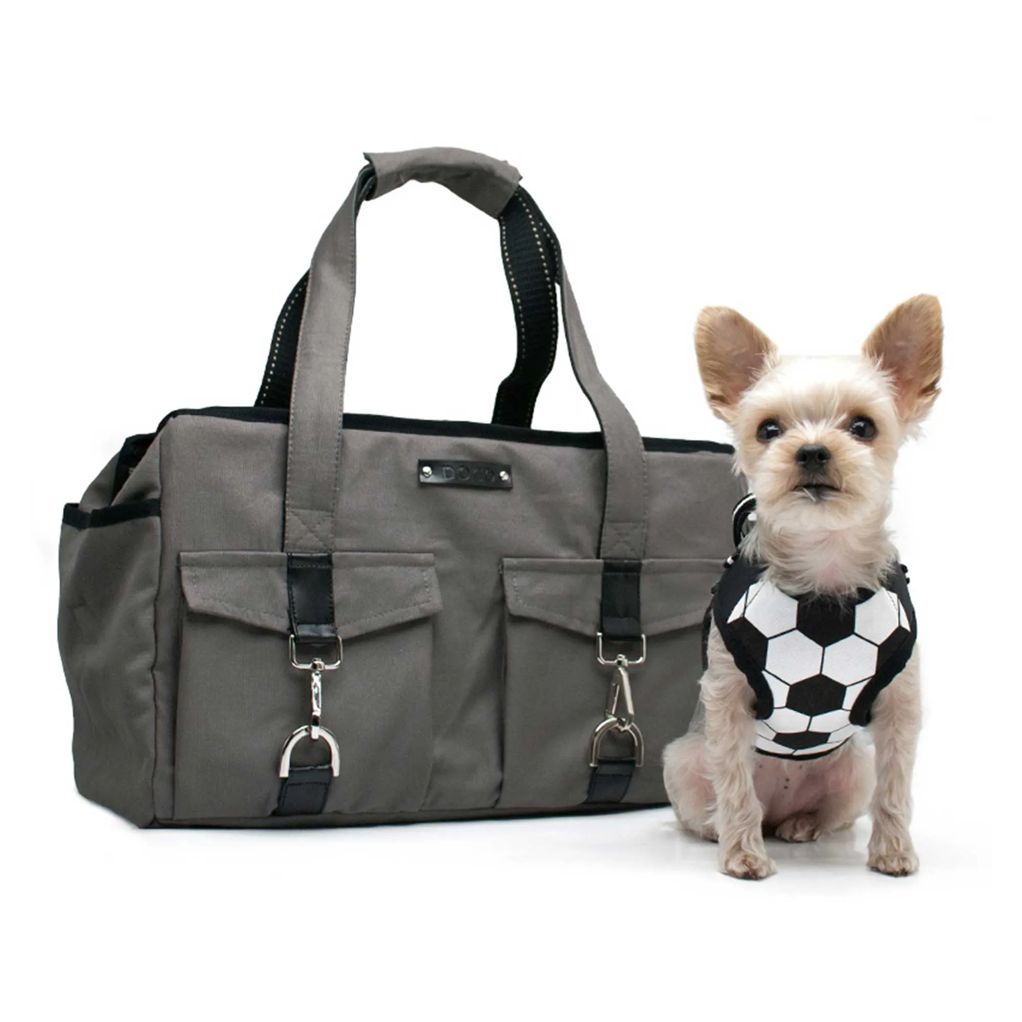 Buckle Tote Dog Carrier in Charcoal