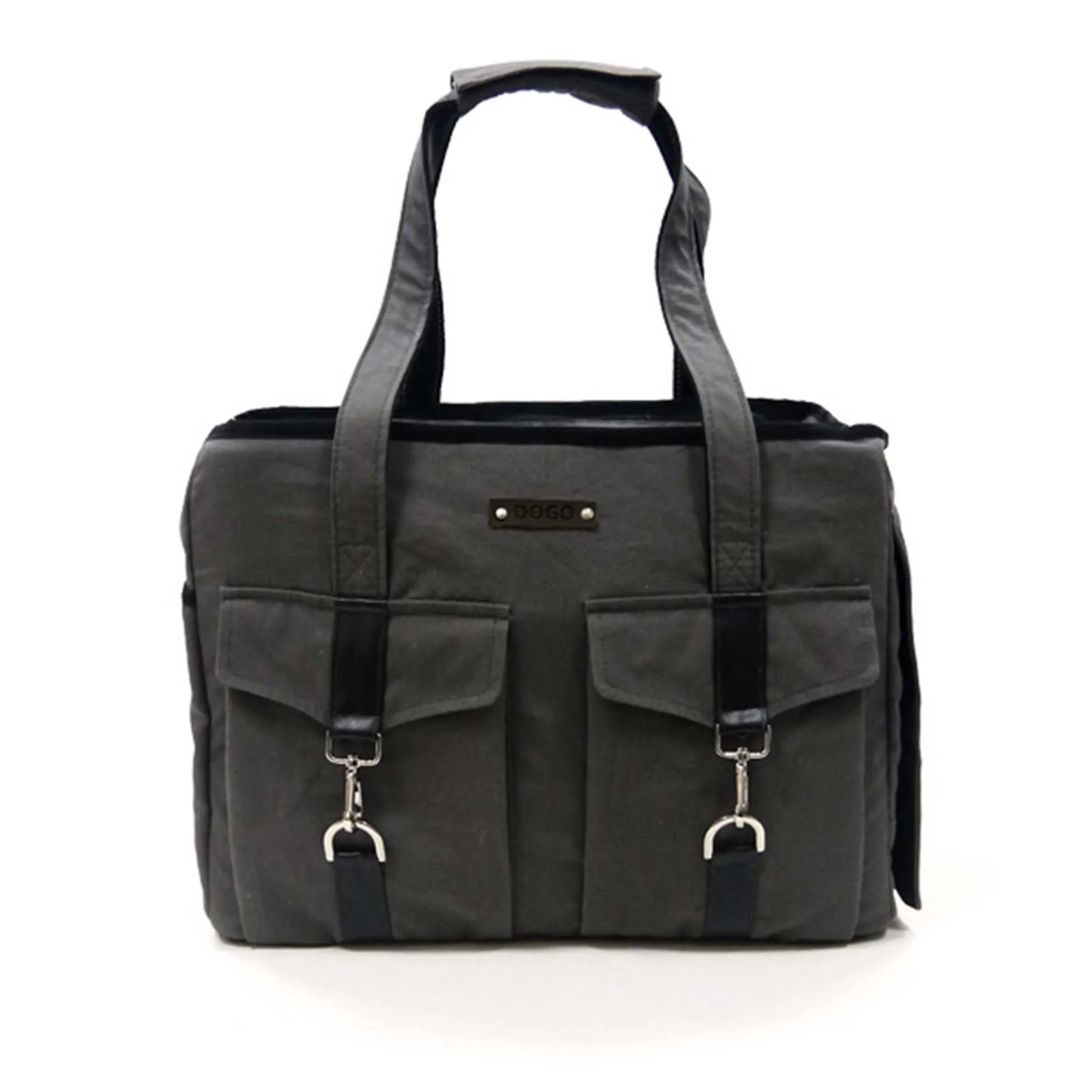 Buckle Tote Dog Carrier in Charcoal