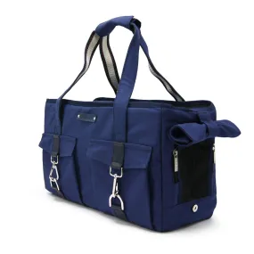 Buckle Tote Dog Carrier in Navy