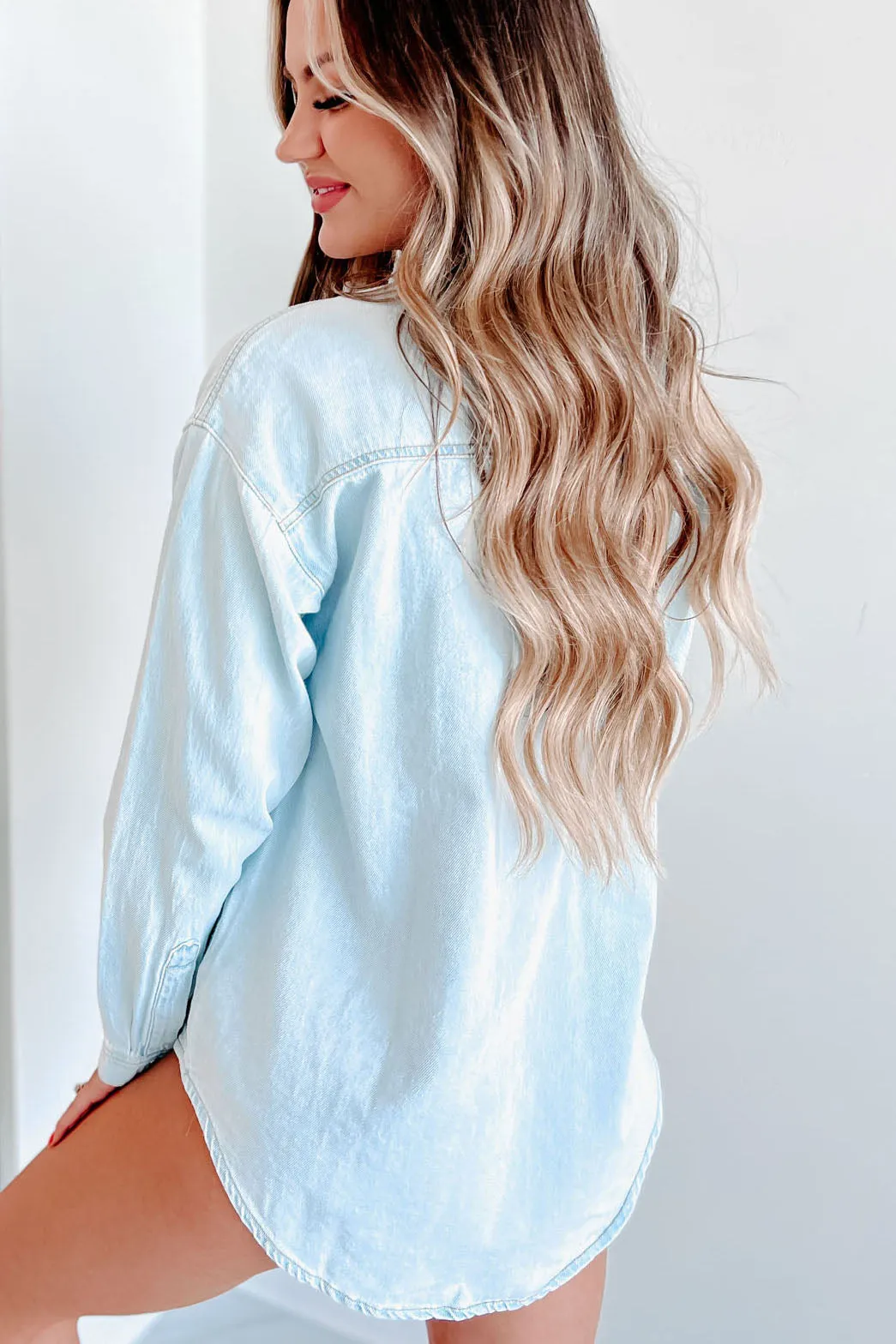 Casual Magic Distressed Denim Shirt (Light)