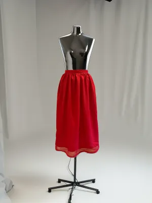 Chiffon Midi Skirt with Clasp Detail