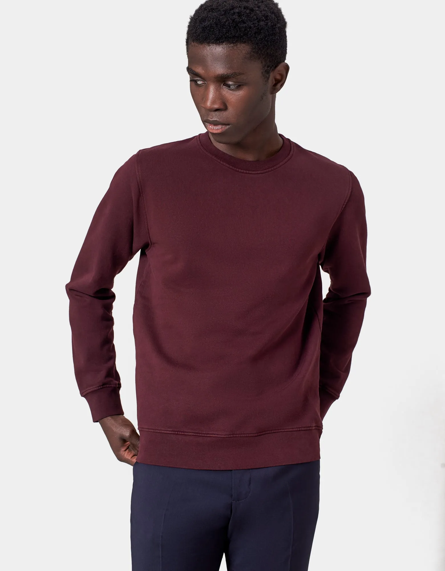 Classic Organic Crew - Oxblood Red