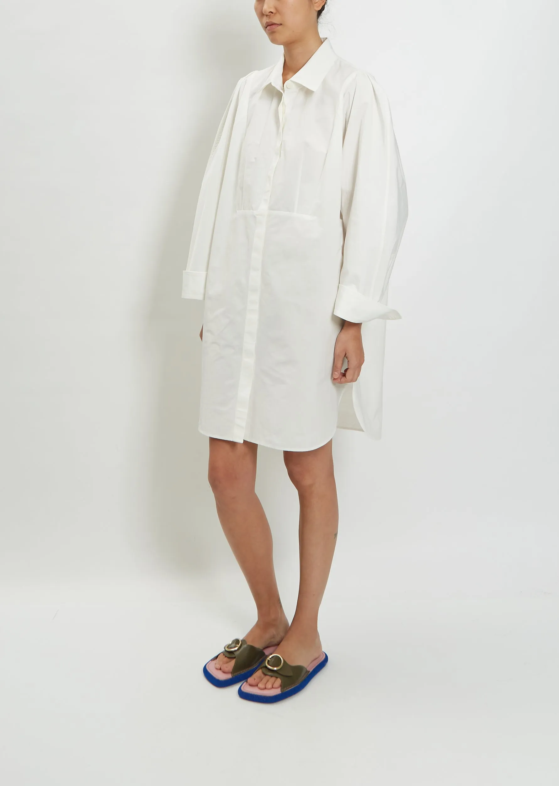 Dali Shirt Dress — White