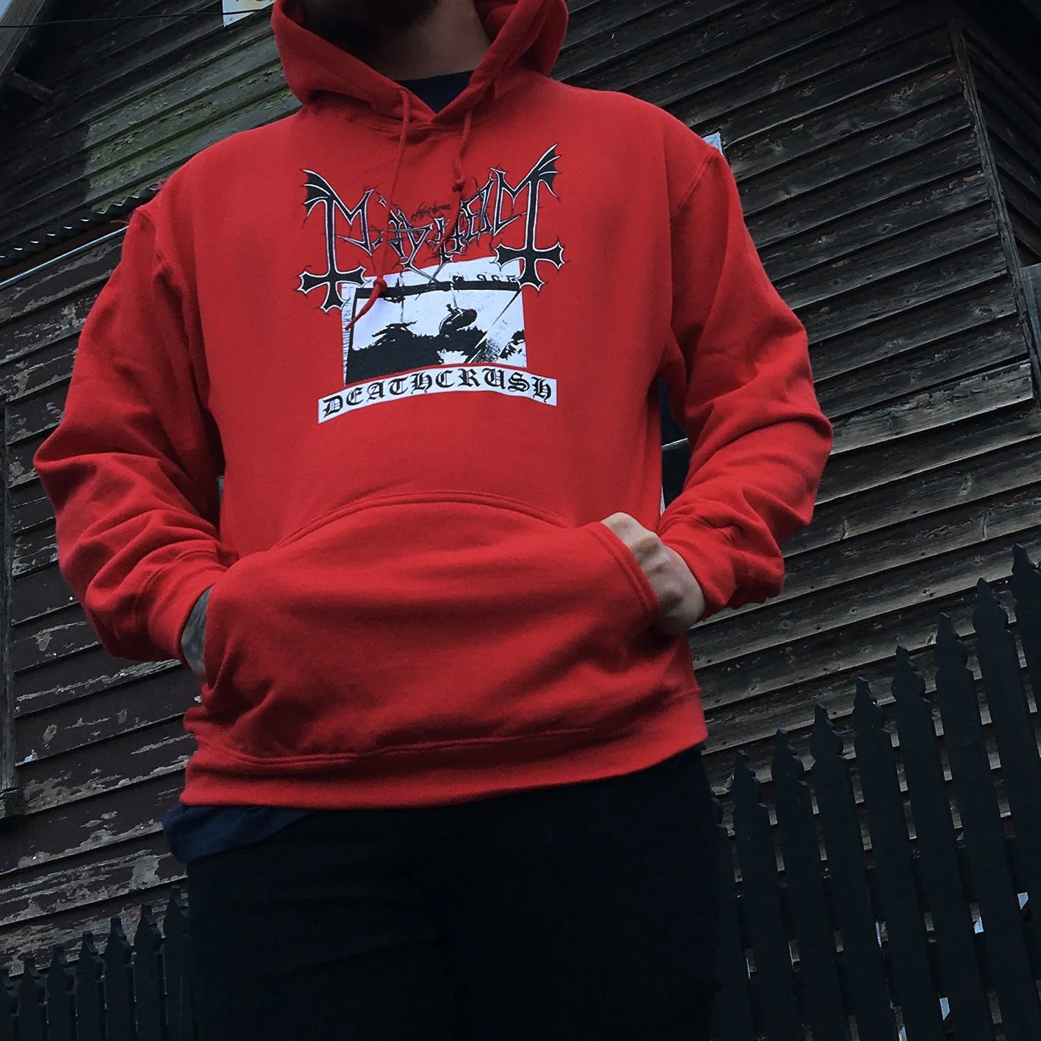 Deathcrush Pullover Hoodie (Red)