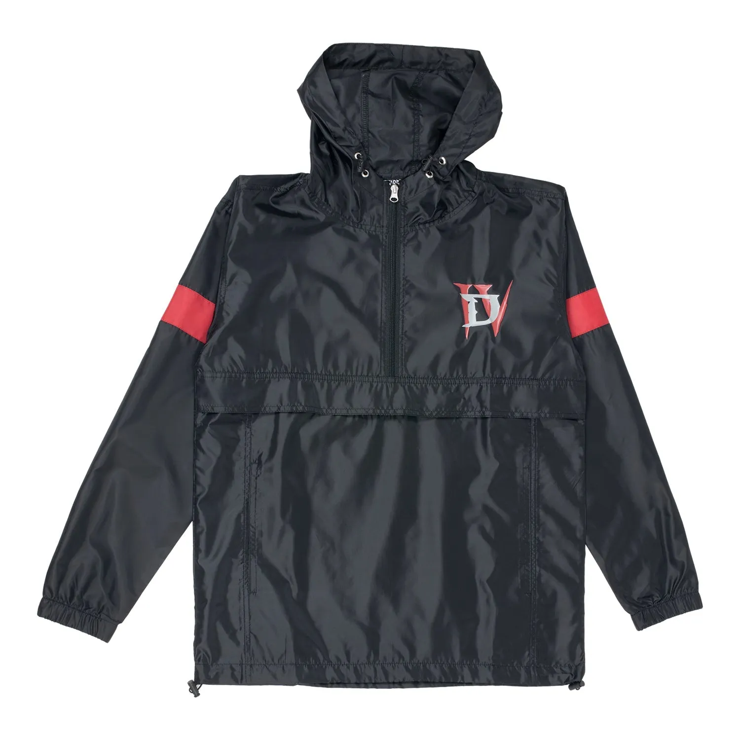 Diablo IV Logo Black Half-Zip Windbreaker Jacket