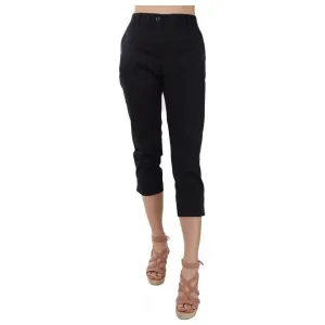 Dolce & Gabbana Black Cotton Cropped Capri Pants