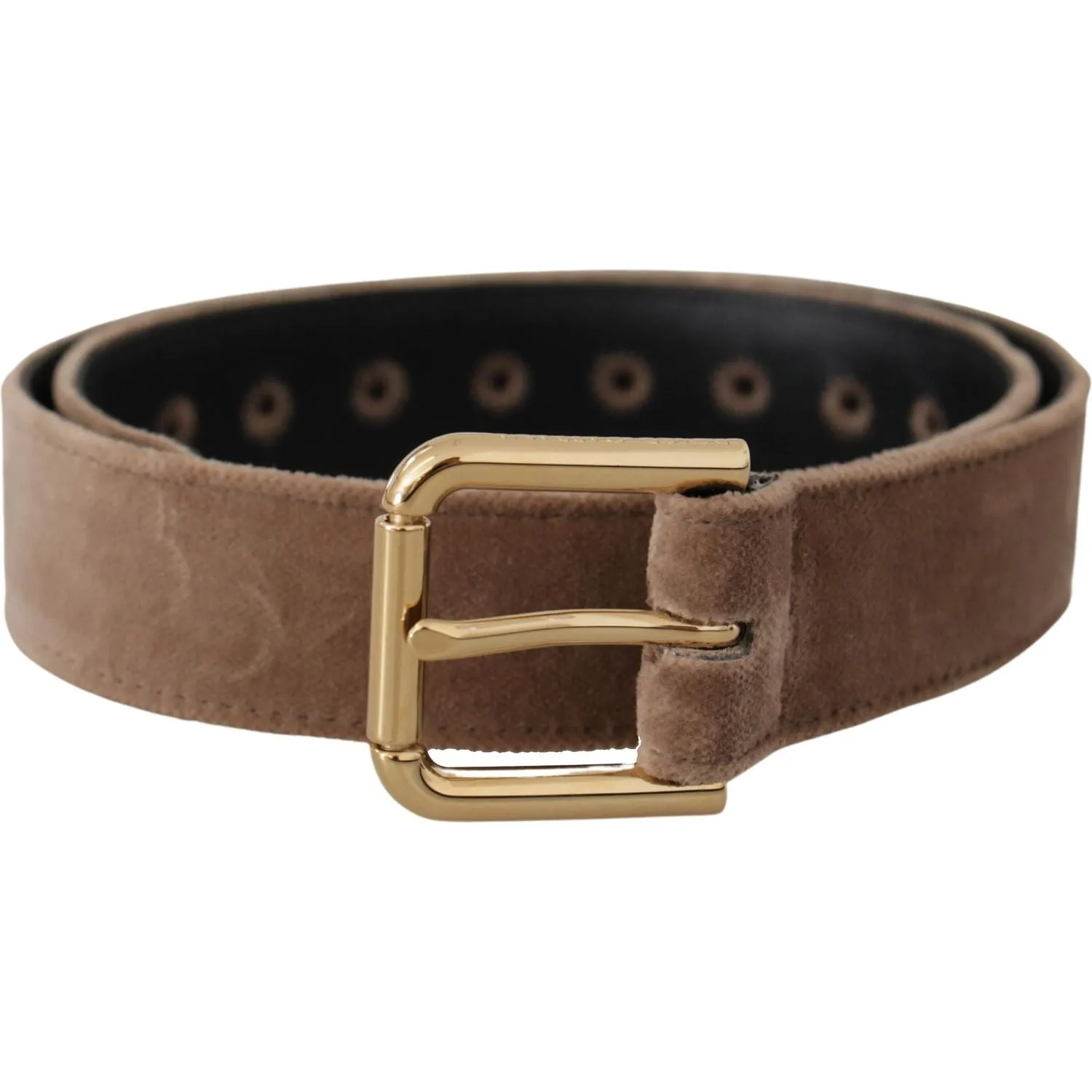 Dolce & Gabbana Elegant Velvet Logo Buckle Belt