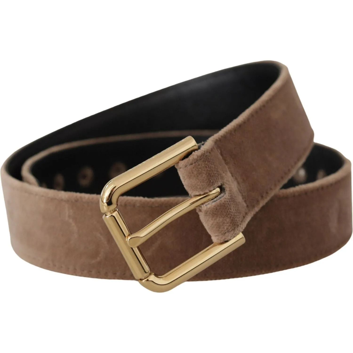 Dolce & Gabbana Elegant Velvet Logo Buckle Belt