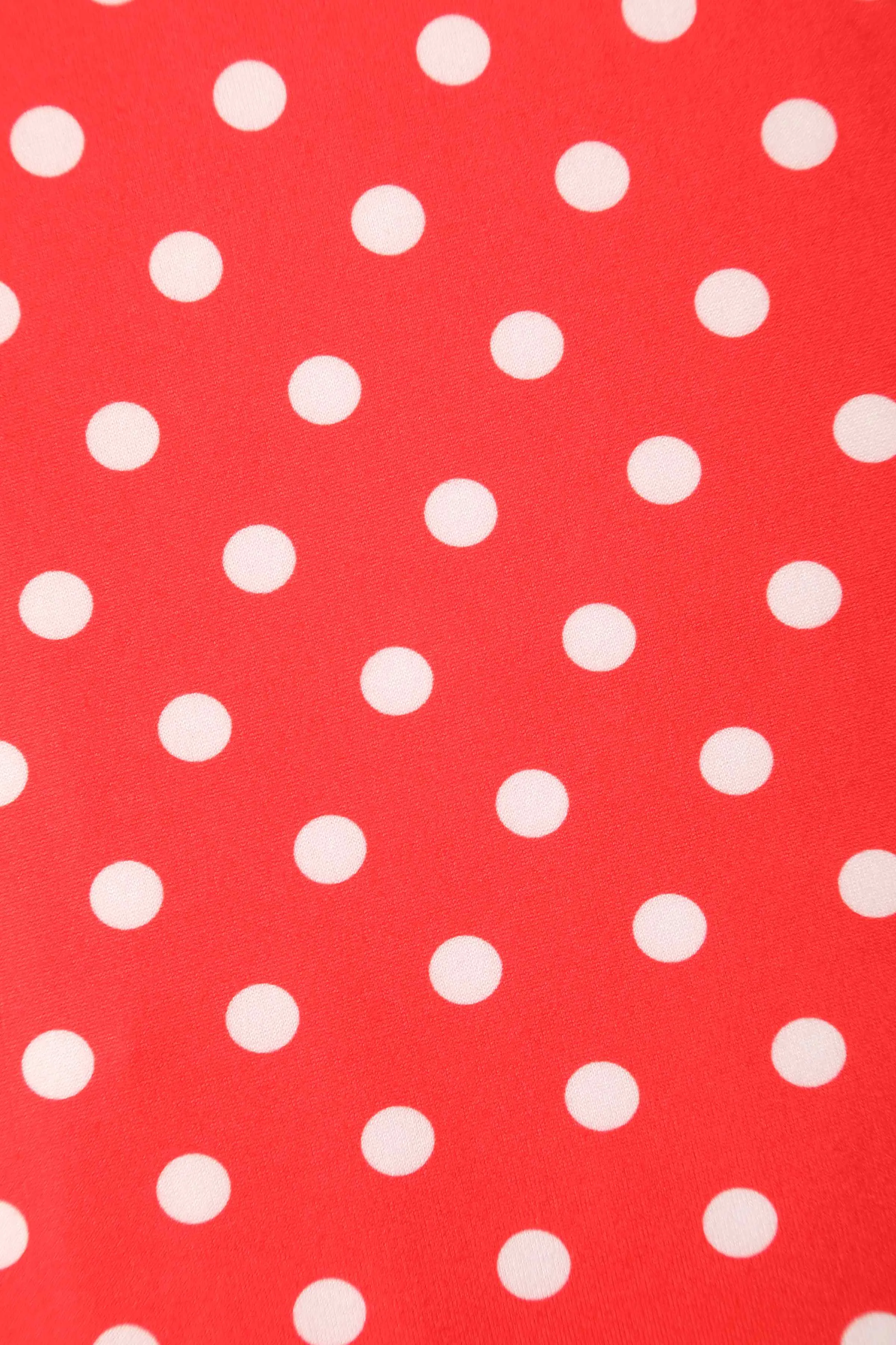 Donna Crossover Bust Red Polka Dot Dress