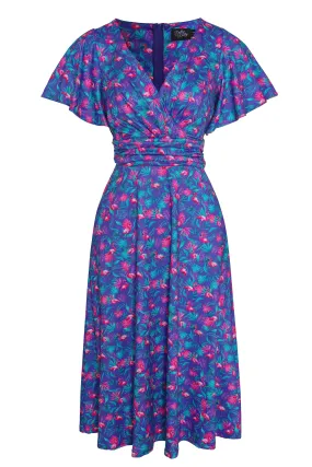 Donna Flamingo Purple Crossover Bust Dress