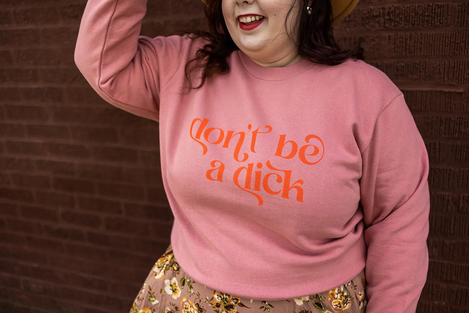 don't be a dick crewneck sweatshirt