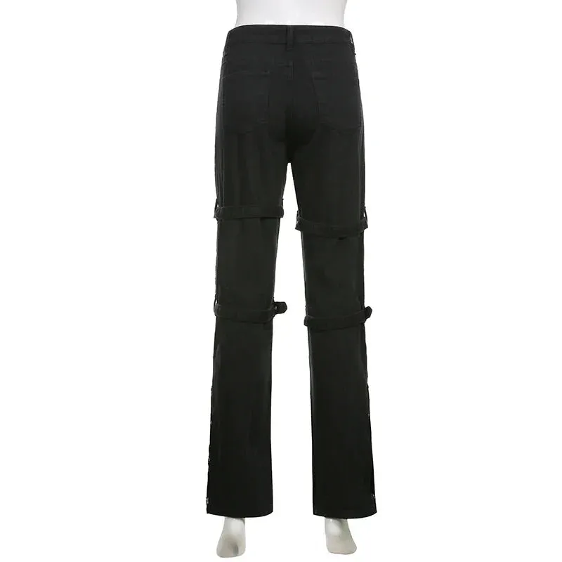 E-girl Cargo Black Halloween Pants