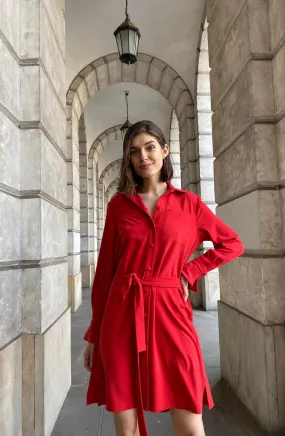 Enteliér Red Shirt Dress