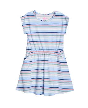 Epic Threads Little Girls Stripe Dress with Pockets - Horizon Blue