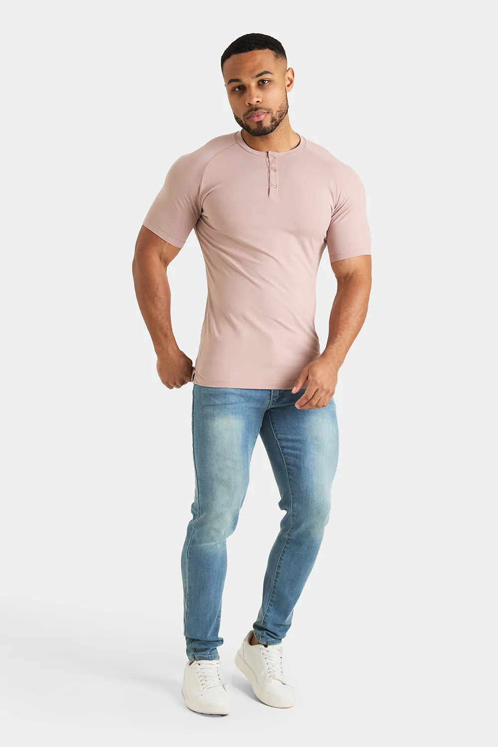 Everyday Henley T-Shirt in Dusty Rose