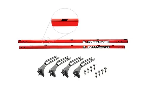 Exposed Racks 9755 Red No Drill Roof Rack For Hard Top Jeep JL/JT/JLU