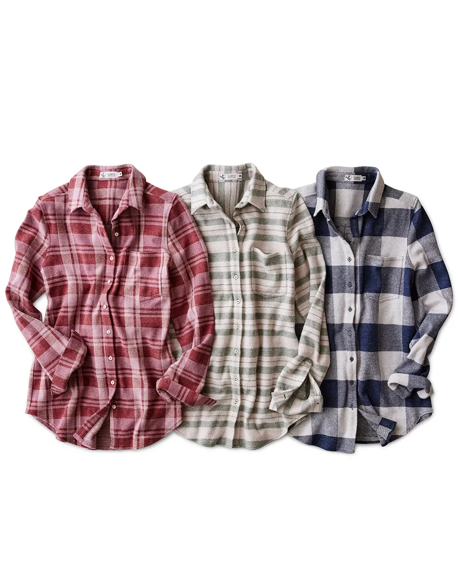 Fairbanks Supersoft Shirt: Navy Plaid - FINAL SALE