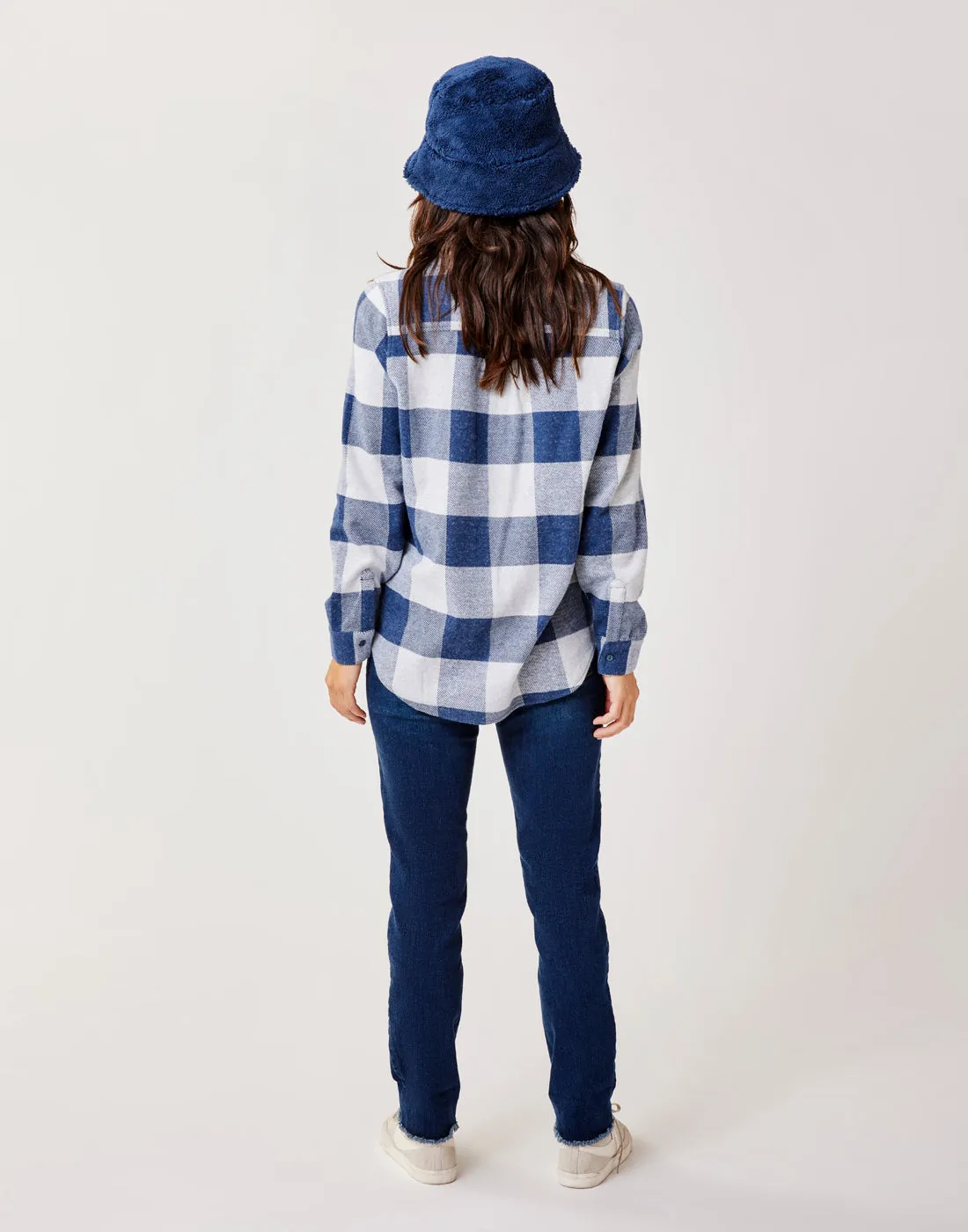 Fairbanks Supersoft Shirt: Navy Plaid - FINAL SALE