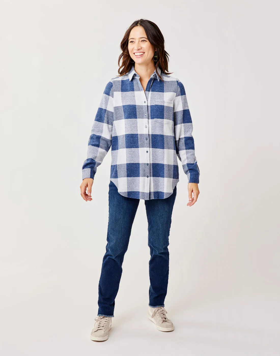 Fairbanks Supersoft Shirt: Navy Plaid - FINAL SALE