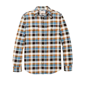 Filson - Vintage Flannel Work Shirt - Brown/Cream/Ochre/Blue Plaid