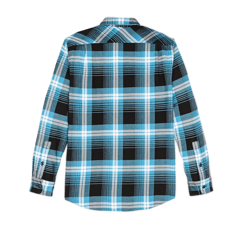 Filson Vintage Flannel Work Shirt in Blue Black Multi Plaid