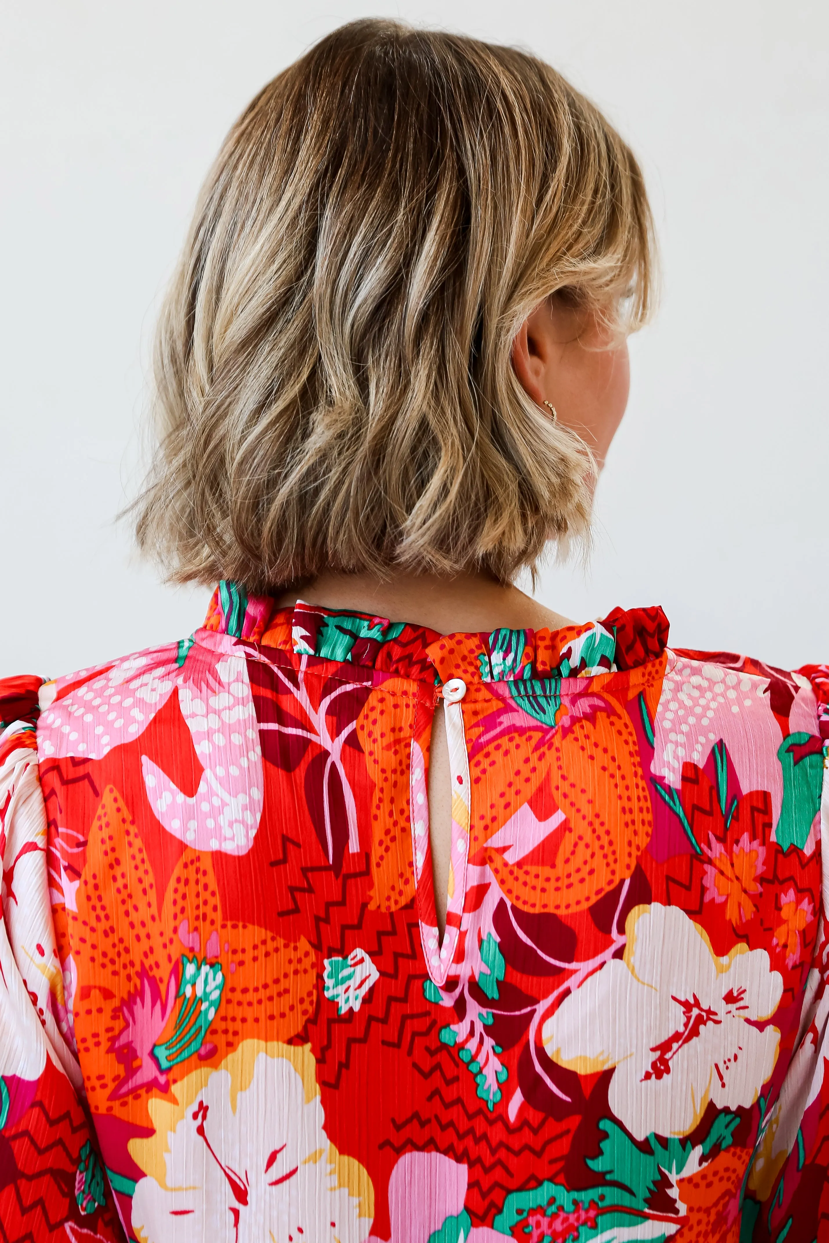 FINAL SALE - Sunny Match Fuchsia Floral Blouse