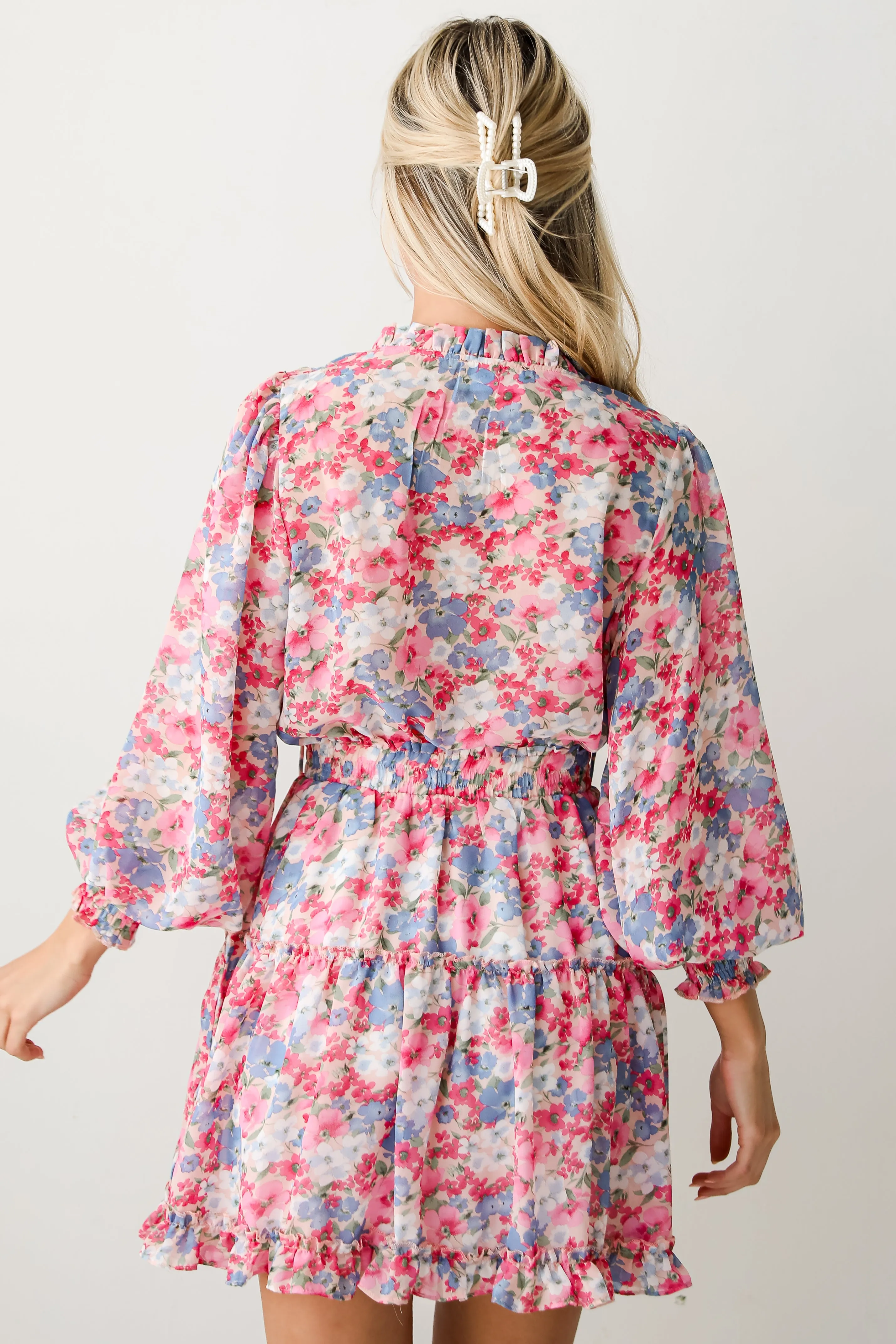 Finest Endeavor Pink Floral Mini Dress