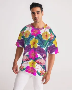 Floral Flamingos Men's Premium Tee