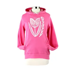 Folksy Tulip Unisex Pullover Hoodie in Pink