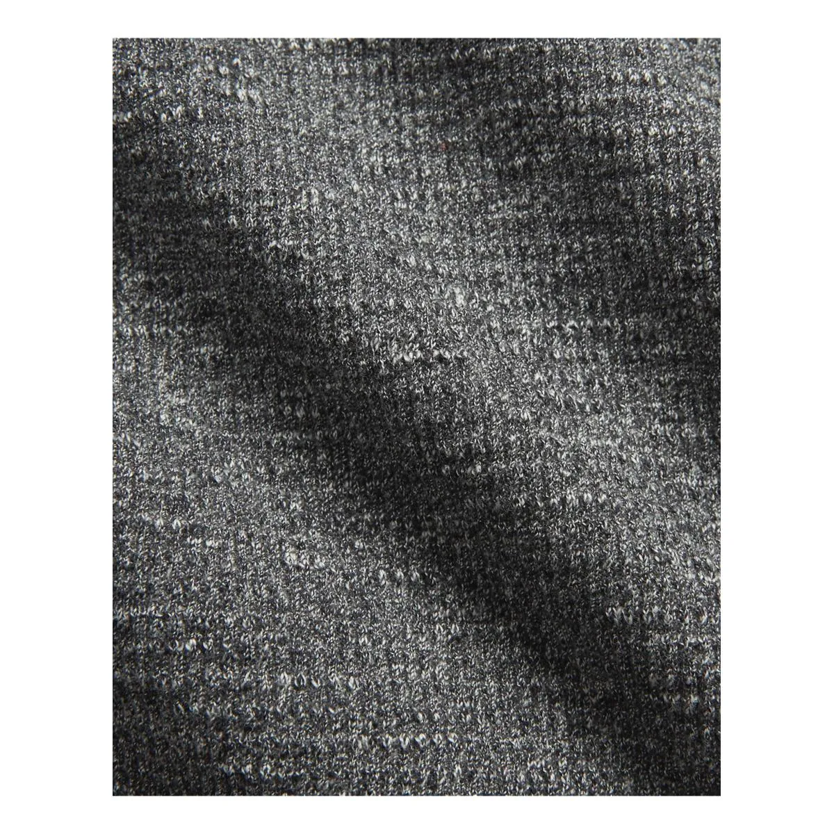 Garment-Dyed Waffle-Knit Henley Shirt Charcoal Heather