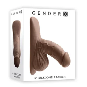 Gender X 4'' SILICONE PACKER DARK-(gx-pk-0976-2)