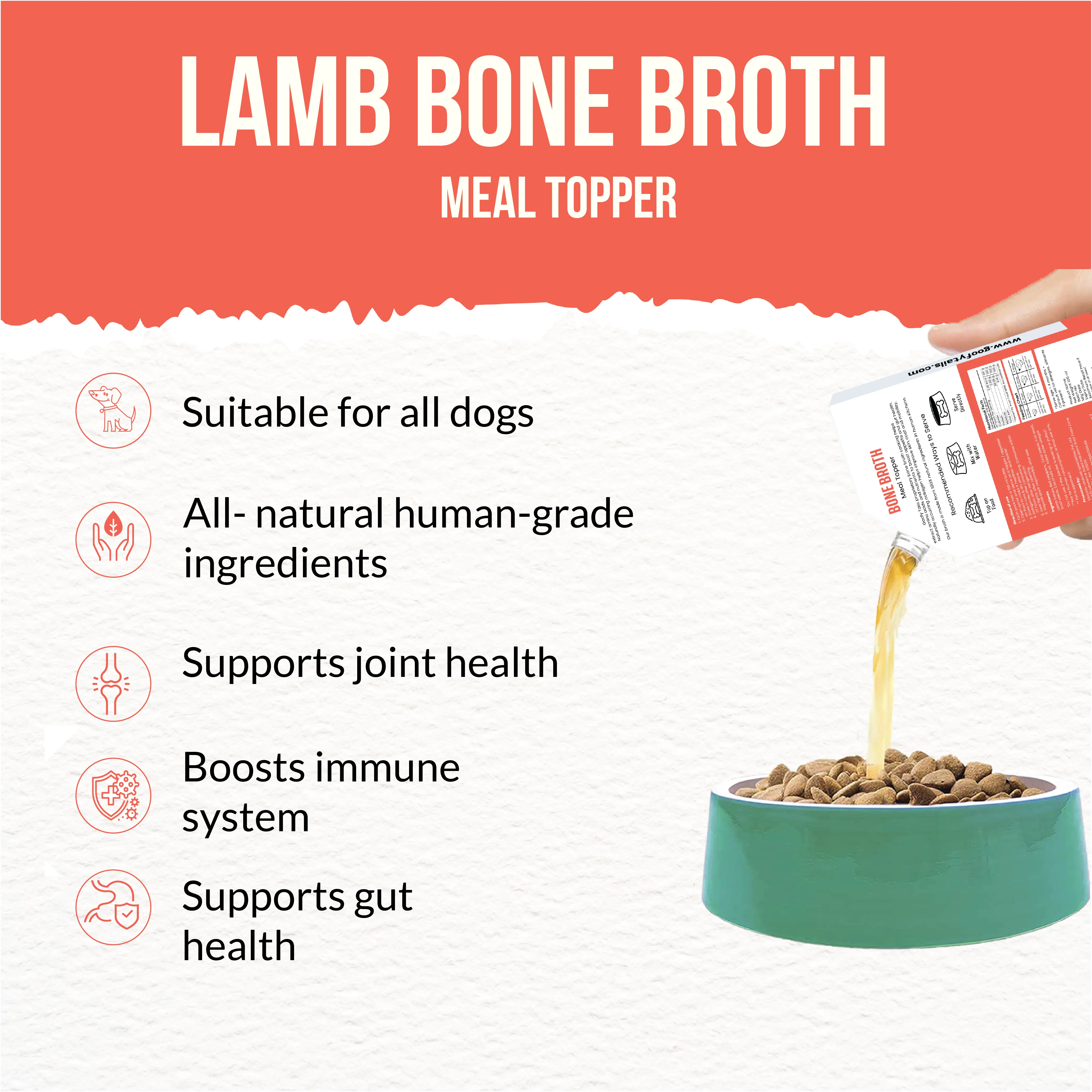 Goofy Tails Lamb Bone Broth for Dogs and Puppies Buy 1 Get 1 (BOGO)