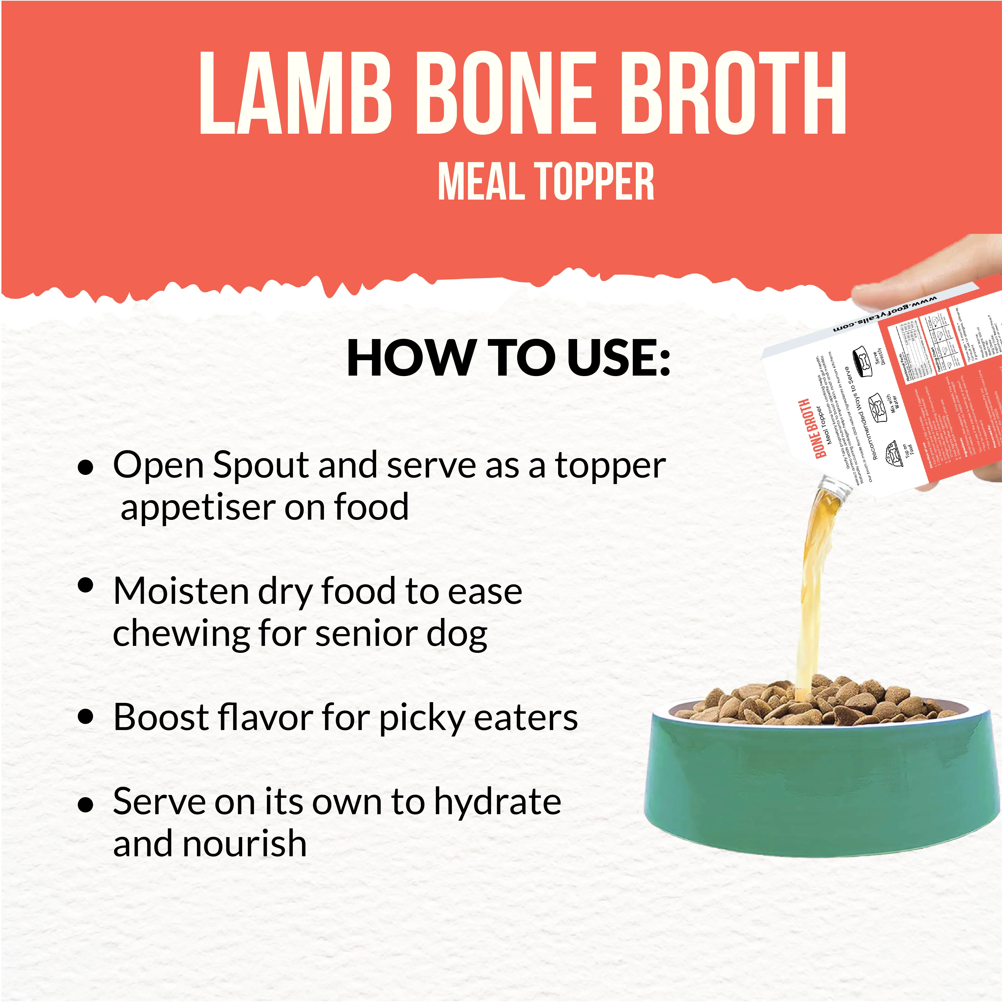 Goofy Tails Lamb Bone Broth for Dogs and Puppies Buy 1 Get 1 (BOGO)