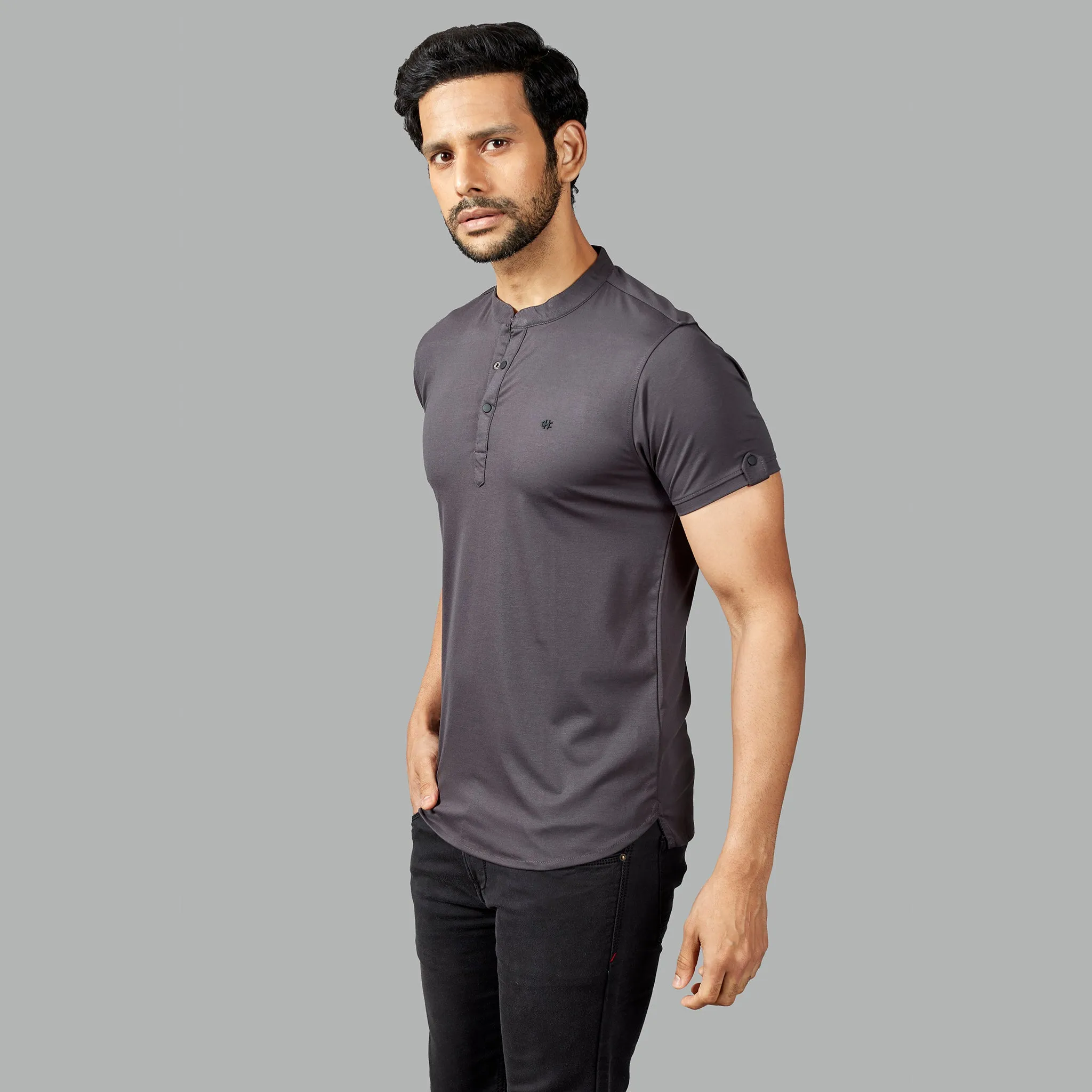 Grey Henley T-shirt