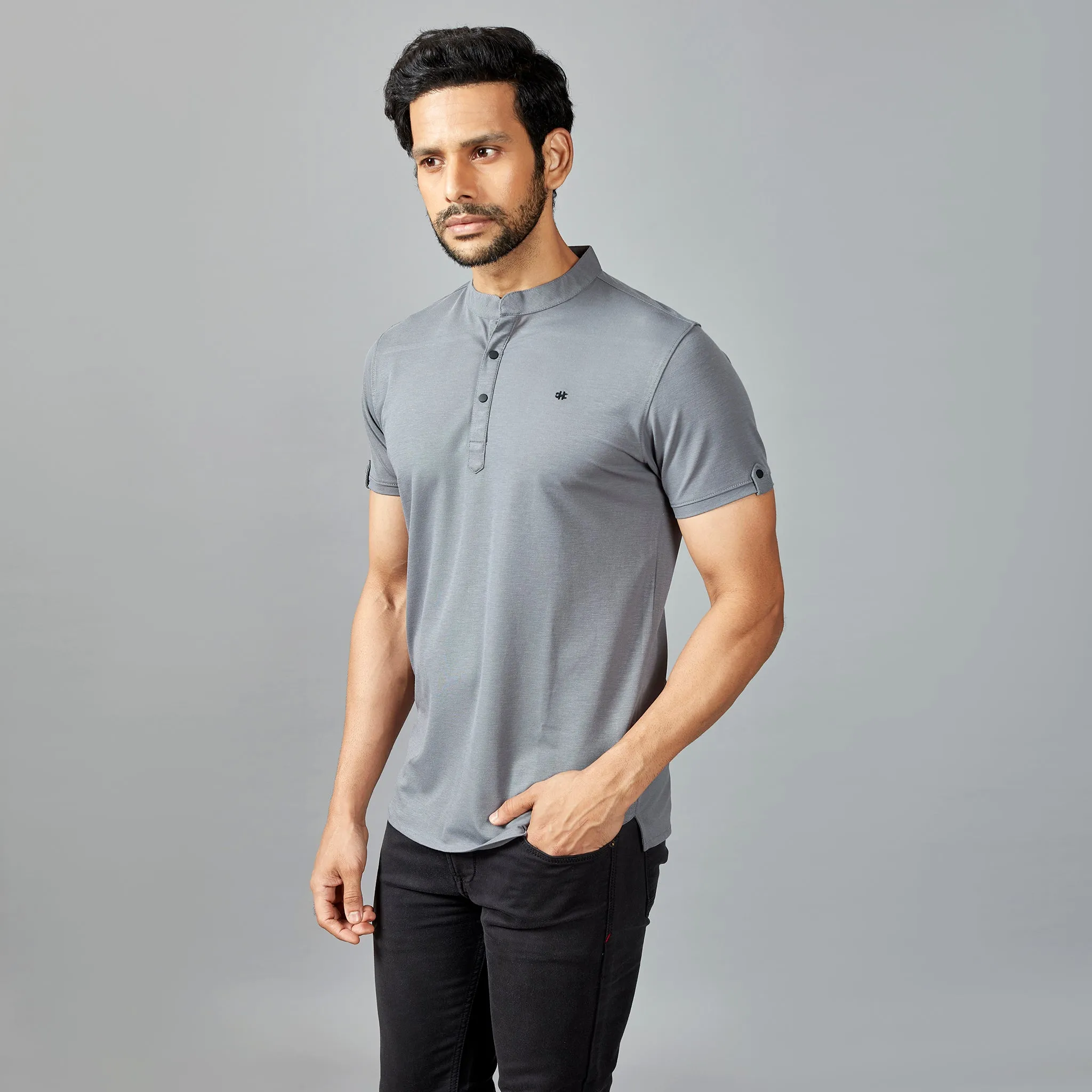 Grey Henley T-shirt