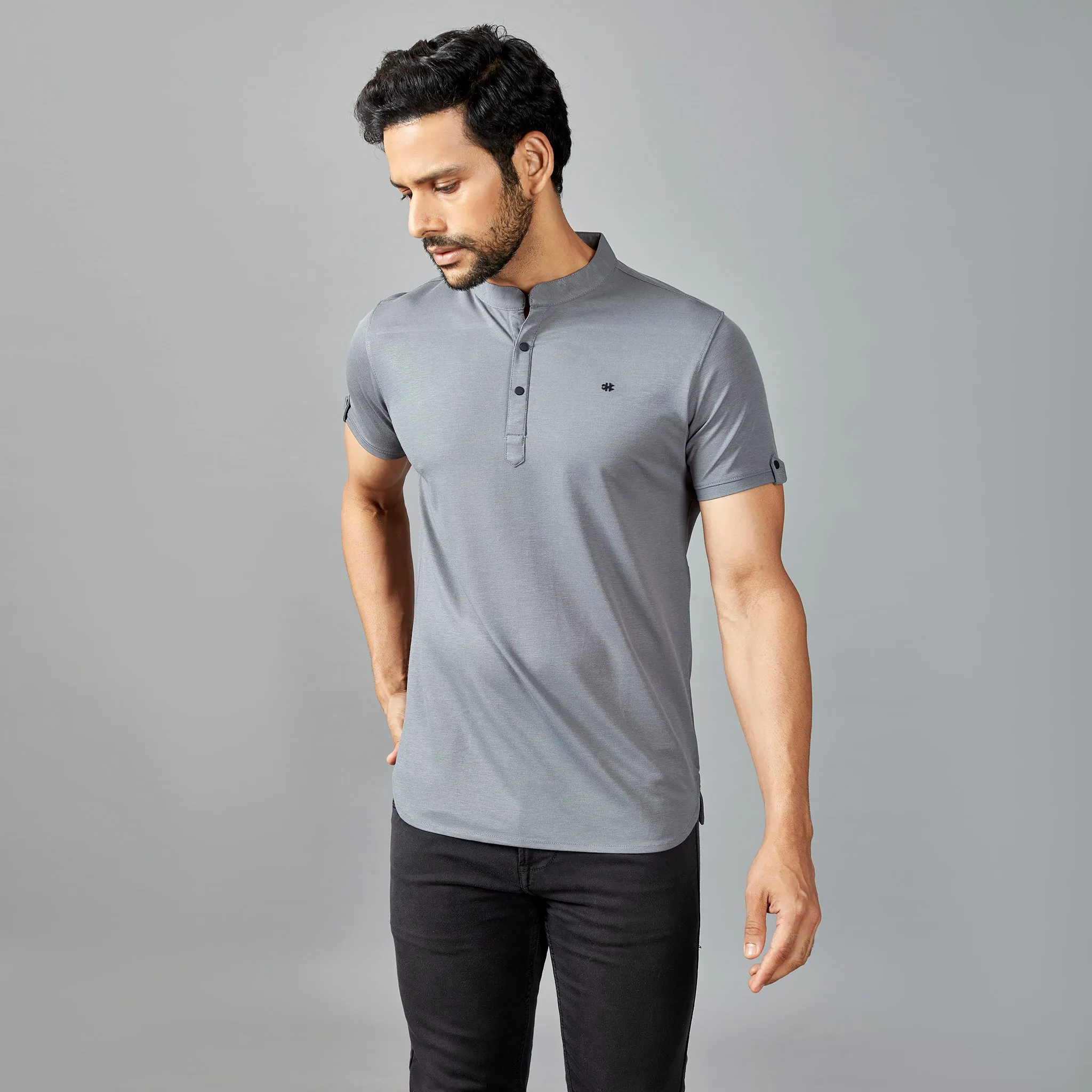 Grey Henley T-shirt