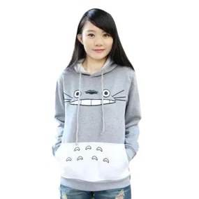 Harajuku Women Sweatshirt Cartoon Totoro Animal bts Hoodie Spring/Autumn Outside Pullover DM#6