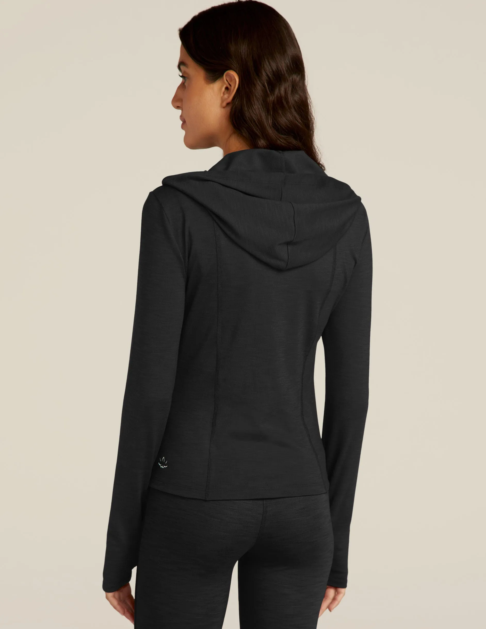 Heather Rib Morning Jog Hoodie