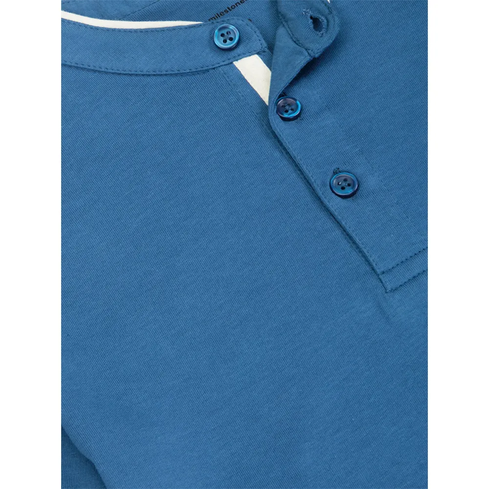 Henley Tee - Jasper Blue