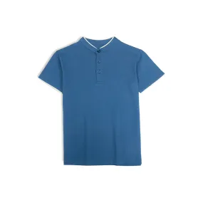 Henley Tee - Jasper Blue