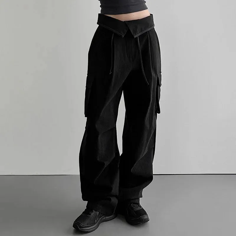 High Waist Cargo Pants with Large Pockets