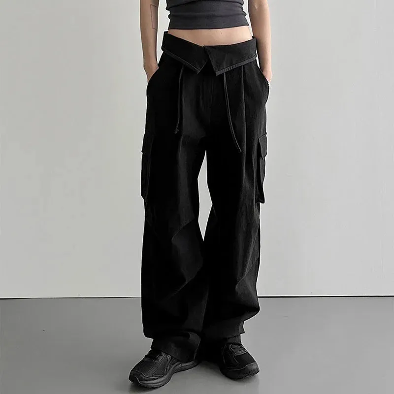 High Waist Cargo Pants with Large Pockets