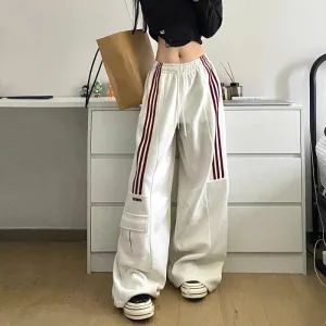 High Waist Loose Straight Wide Leg Hip Hop Pants