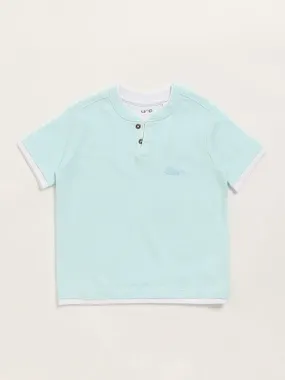 HOP Kids Blue Henley T-Shirt