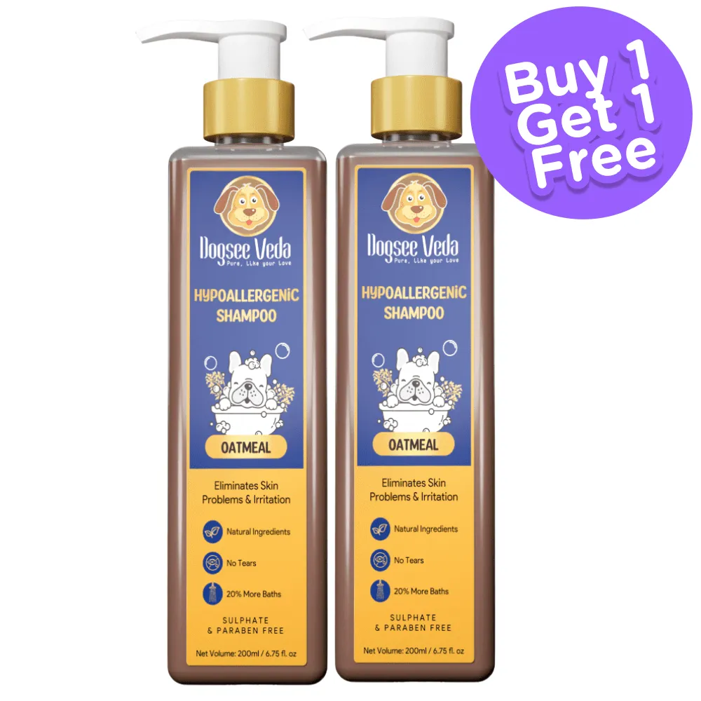 Hypoallergenic Oatmeal Shampoo for Dogs (200ml) (Limited Shelf Life) (Buy 1 Get 1)